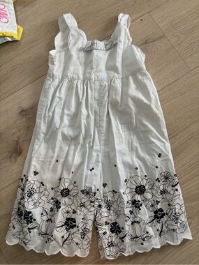 Janie and Jack Cotton Jumpsuit with Black Floral